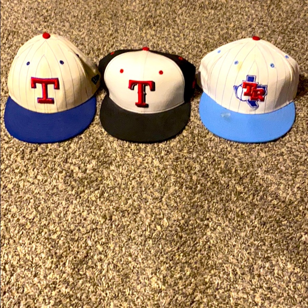 Texas Ranger fitted old school hats size 7 1/4